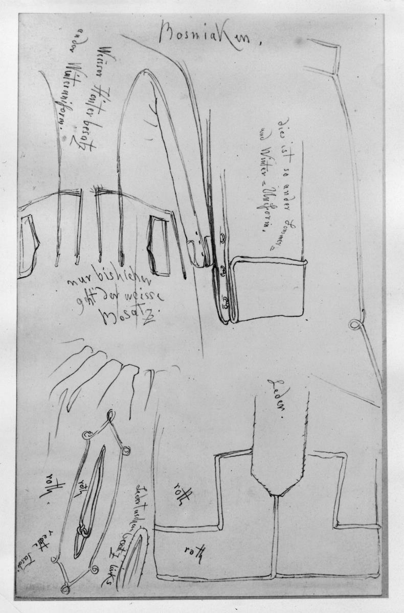 Details der Winteruniform der Bosniaken
