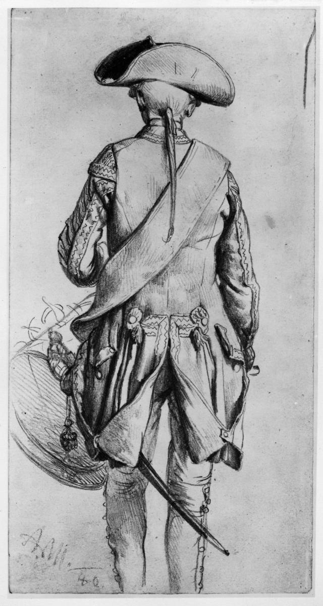 Tambour vom Regiment Herzog von Braunschweig, Rückenansicht