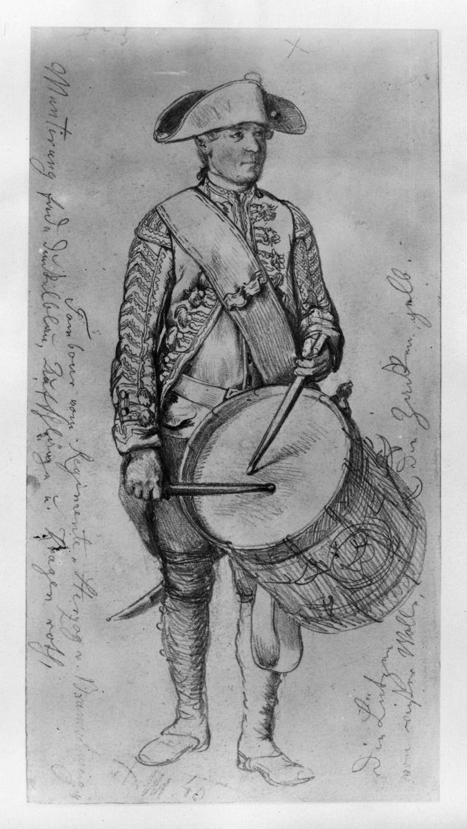 Tambour vom Regiment Herzog von Braunschweig, en face