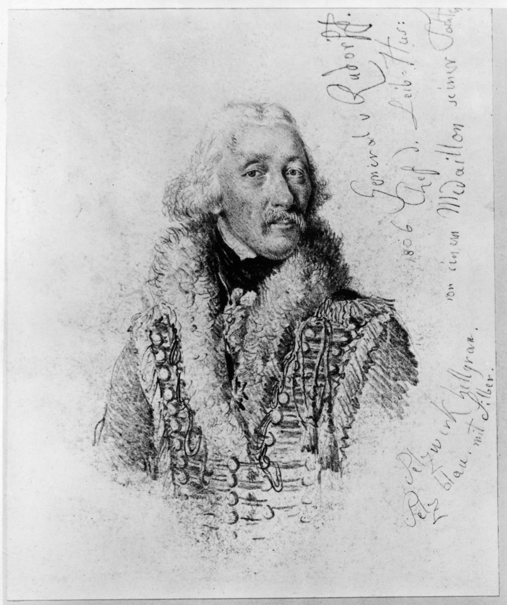 General von Rudorff, Chef der Leibhusaren, mit Notizen