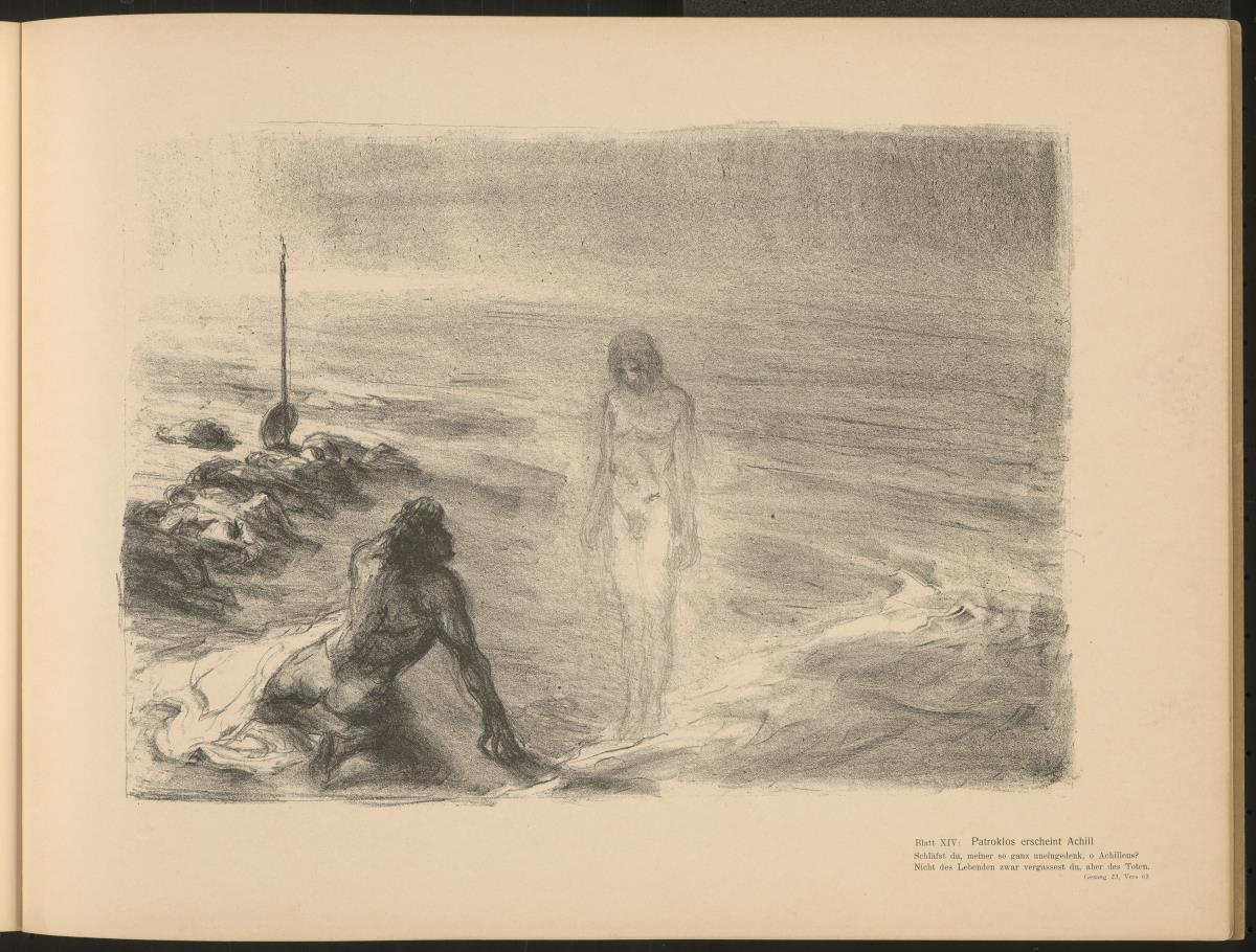 Patroklos erscheint Achill. Blatt 14 aus Buch: Achill