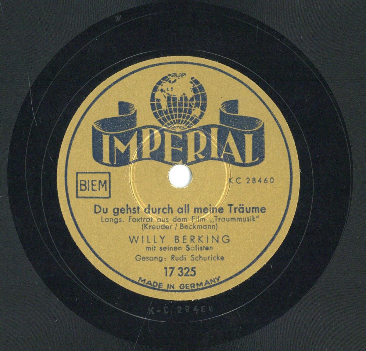 Titel A: Traummusik
Titel B: Du gehst durch all meine Träume