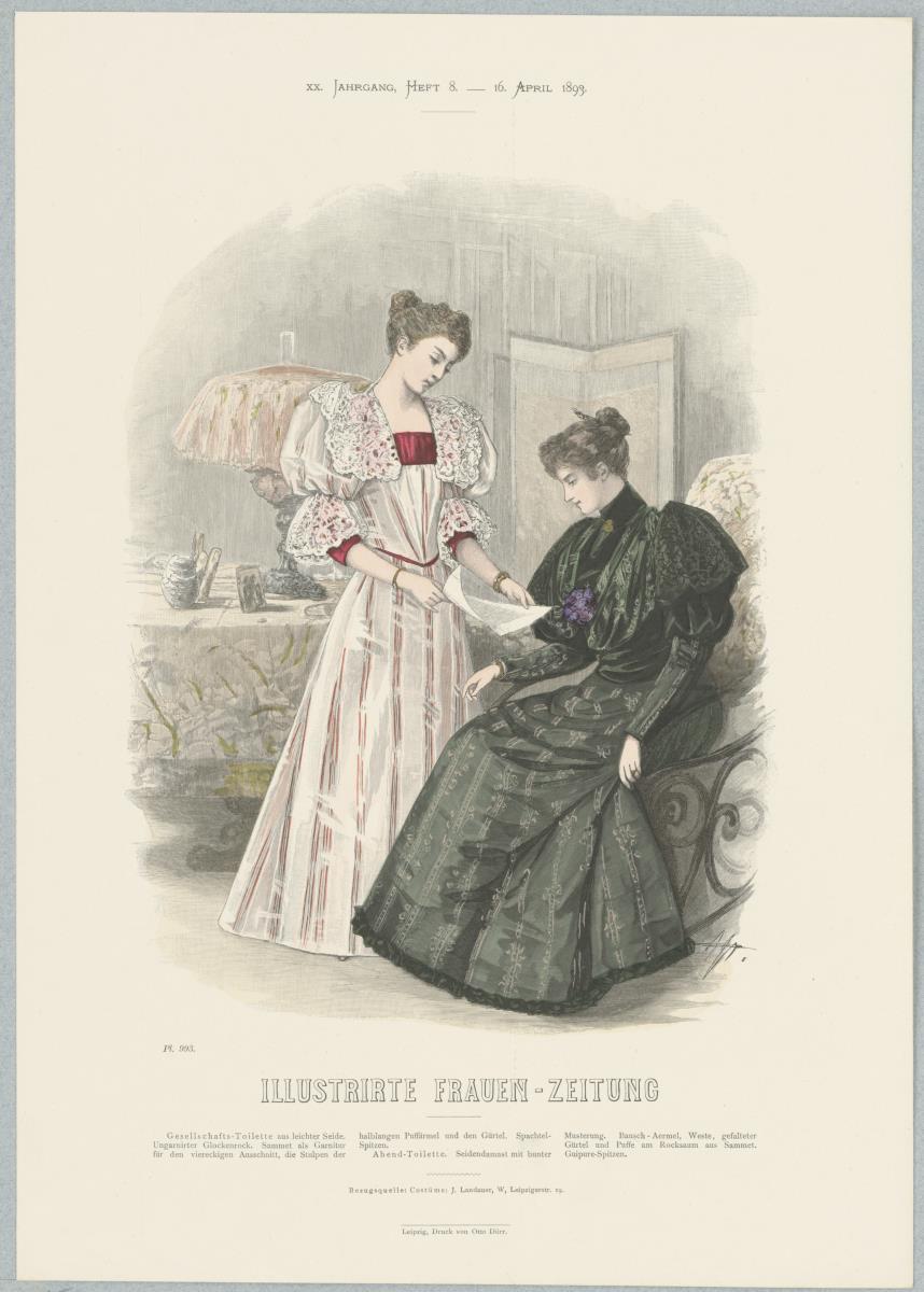 Illustrirte Frauen-Zeitung: Gesellschafts-Toilette und Abend-Toilette