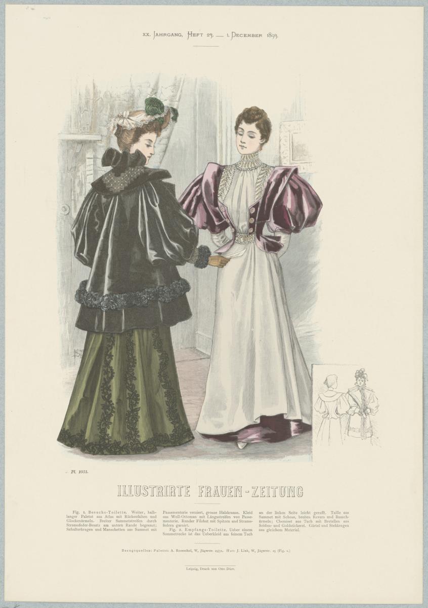 Illustrirte Frauen-Zeitung: Besuchs-Toilette und Empfangs-Toilette