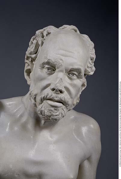 Torso eines Fischers ("Seneca-Typ") mit anpassendem Abguß des Kopfes
