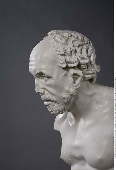 Torso eines Fischers ("Seneca-Typ") mit anpassendem Abguß des Kopfes