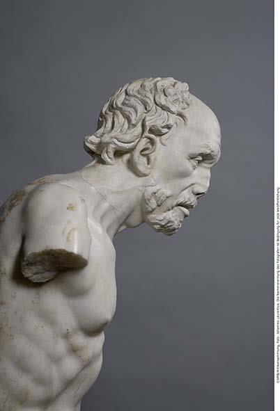 Torso eines Fischers ("Seneca-Typ") mit anpassendem Abguß des Kopfes