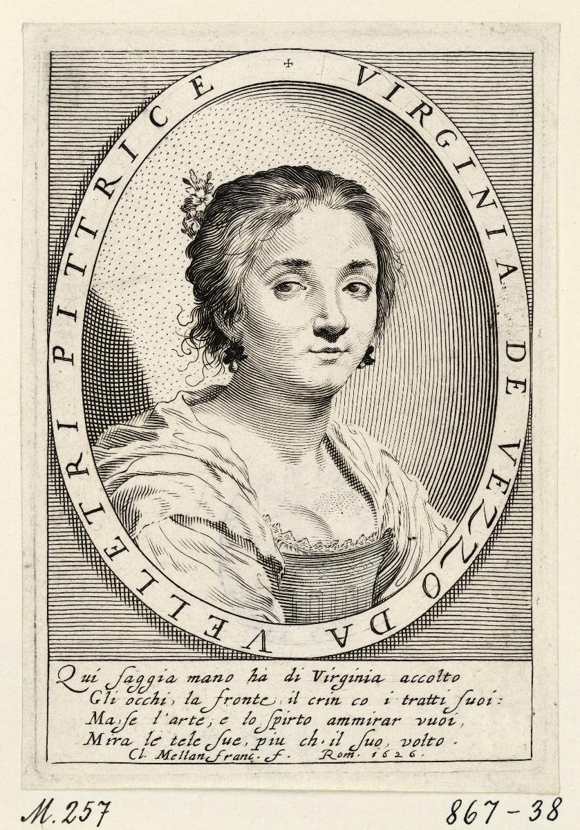 Bildnis der Virginia de Vezzi im ovalen Rahmen