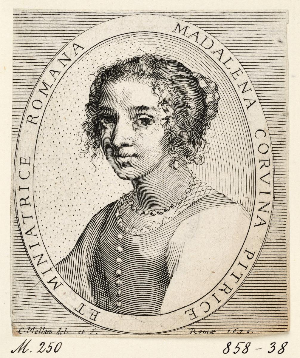 Bildnis der Maddalena Corvina im ovalen Rahmen
