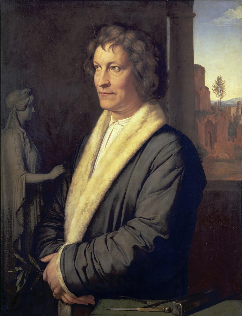 Bertel Thorvaldsen mit Lorbeerzweig