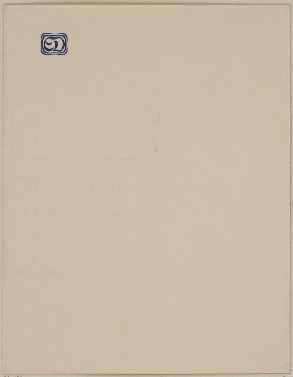 Briefpapier mit Monogramm ED (Frau Geheimrat Emma D.)