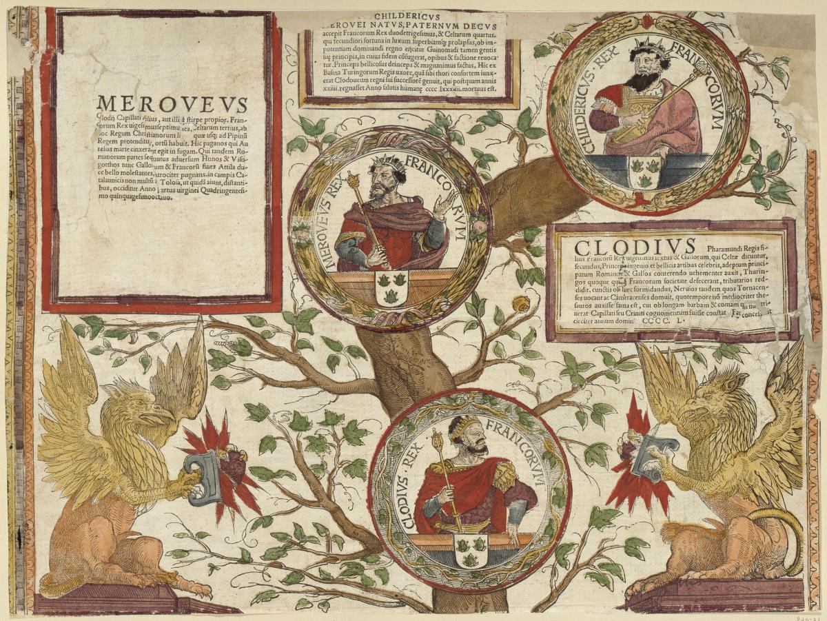 Stammbaum des Hauses Habsburg - Merowech, Childerich I. und  Chlodio