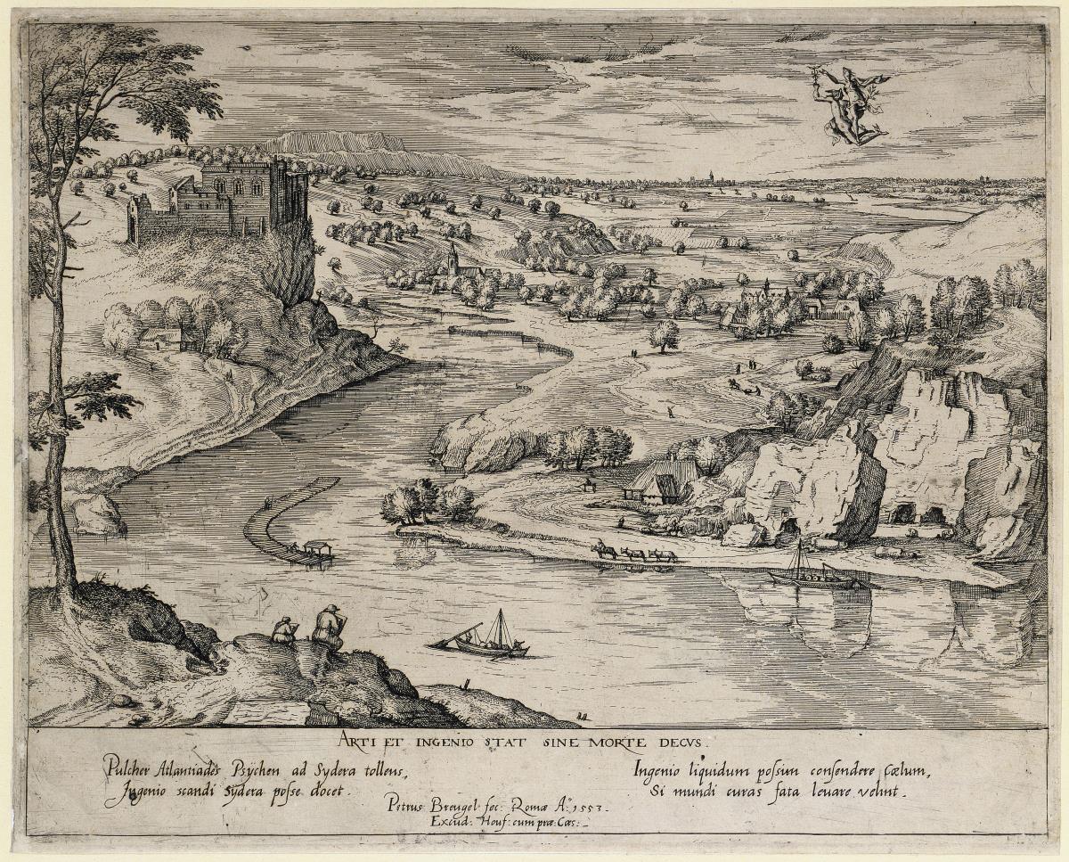Flusslandschaft mit Merkur und Psyche