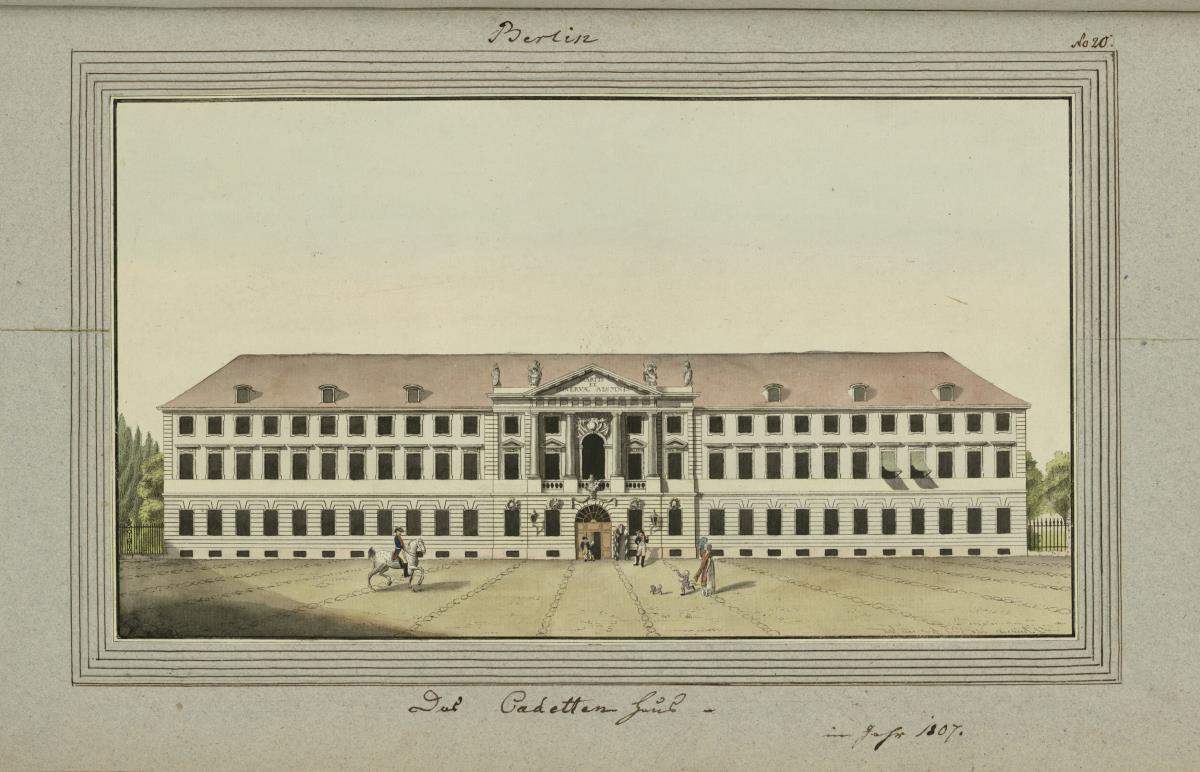 Berlin. Das Cadettenhaus im Jahr 1807.