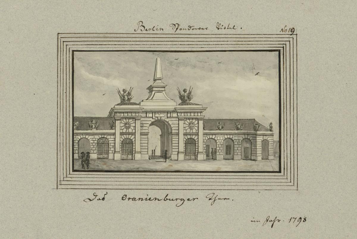 Berlin Spandauer Viertel. Das Oranienburger Thor im Jahr 1798