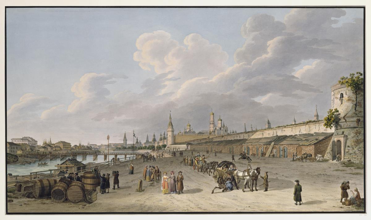 Moskau. Der Kreml und die Moskwa-Brücke