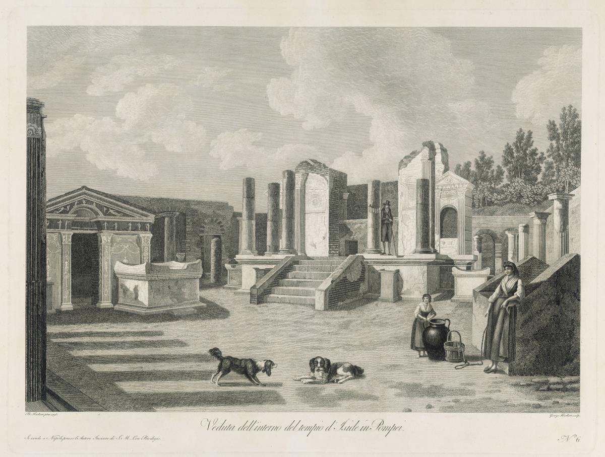 Veduta dell'interno del tempio d'Iside in Pompei