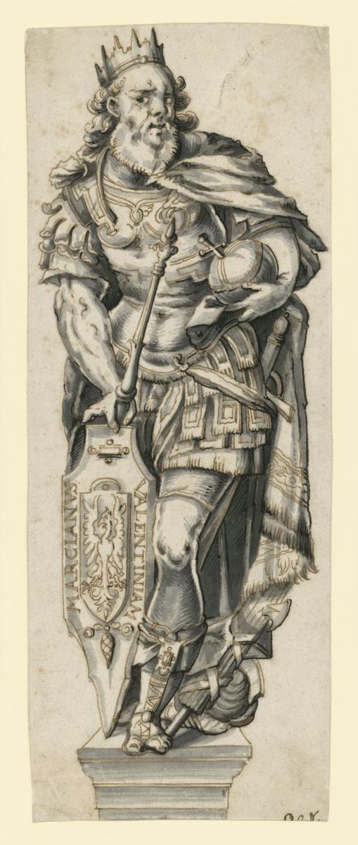 Entwurf für die Statue des Kaisers Valentinian