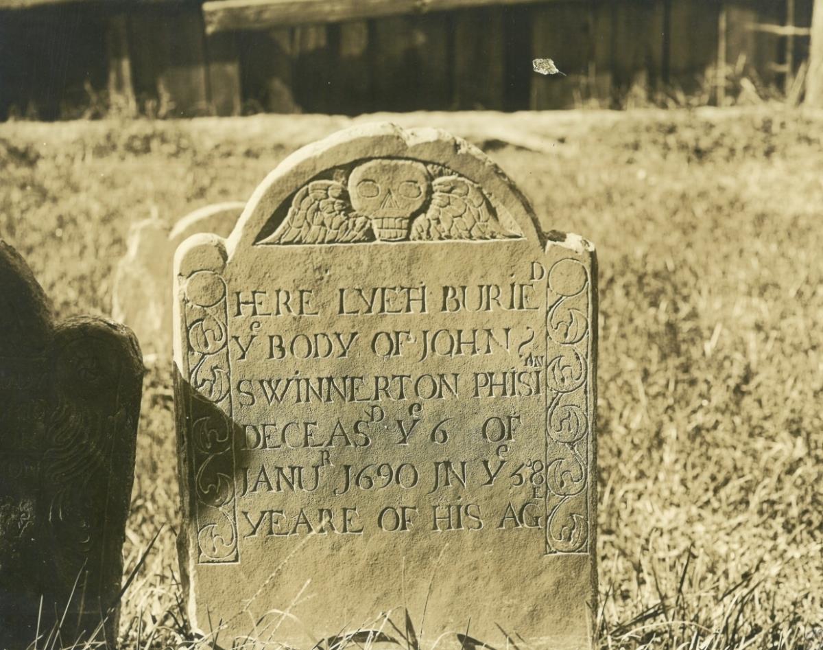 Salem, Friedhof, Grabstein: John Swinnerton