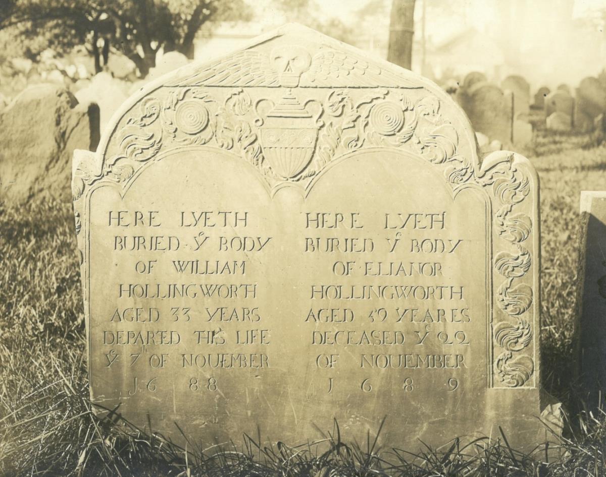 Salem, Friedhof, Grabstein: Hollingworths