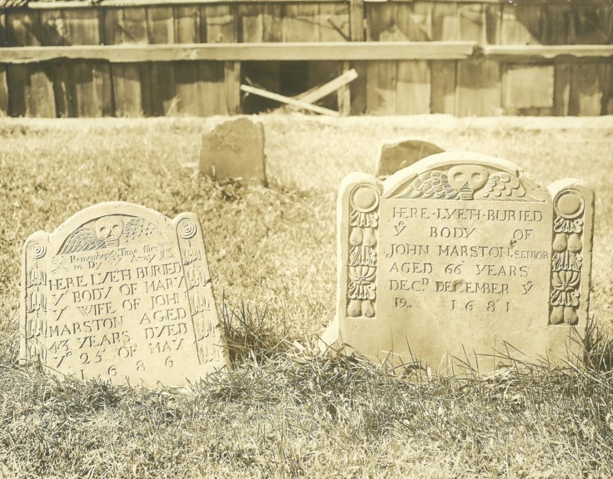 Salem, Friedhof, Grabsteine: Marstons