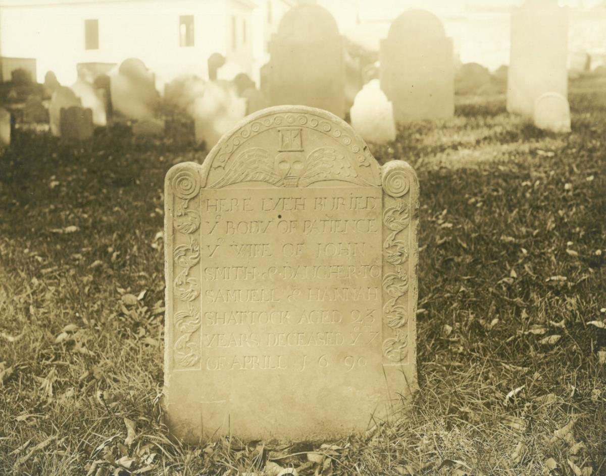 Salem, Friedhof, Grabstein: Wife of John Smith