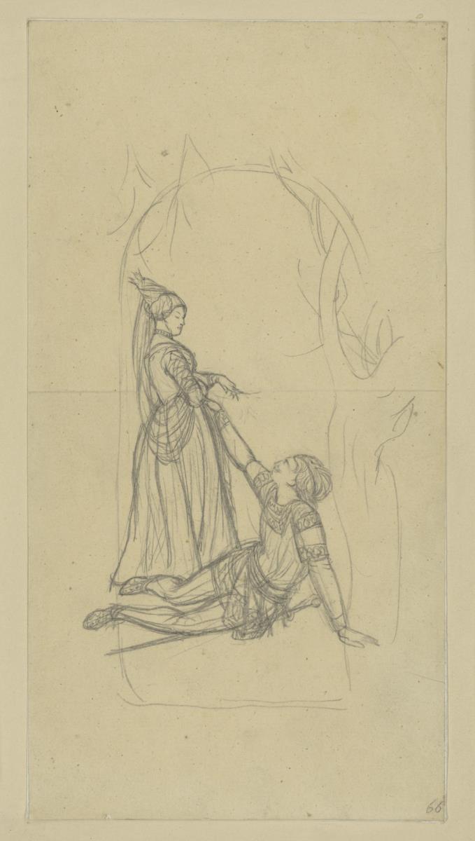 Figurenstudie zur Illustration Der Weidenbaum