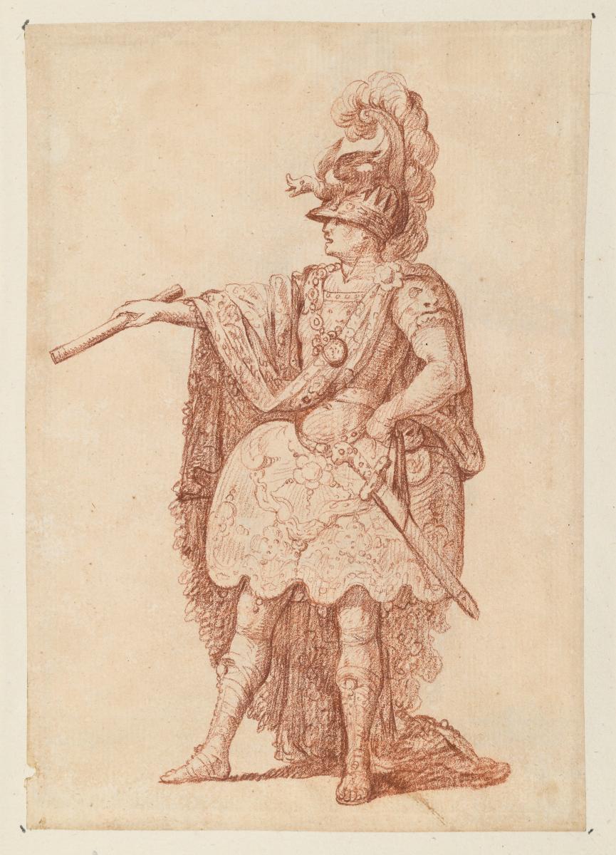 Theaterfigurine, Fantasiekostüm: Mann in Theaterkostüm