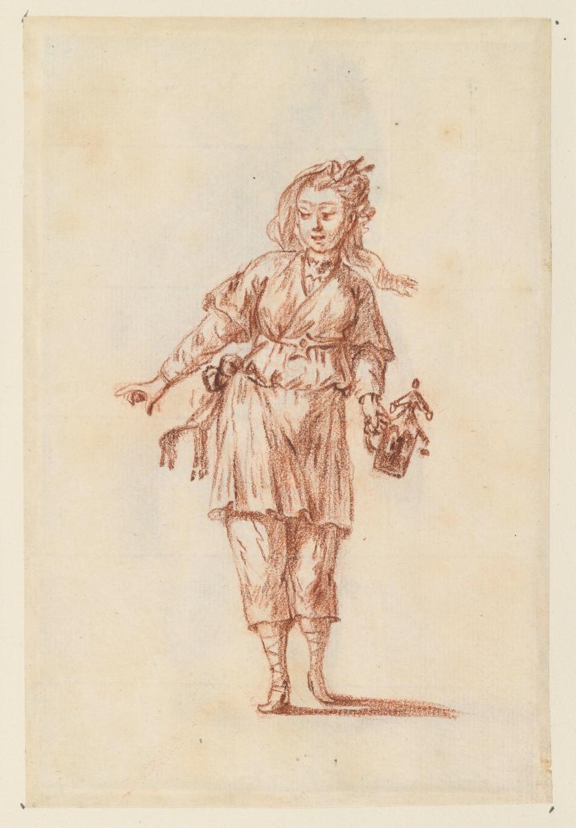 Theaterfigurine, Fantasiekostüm: Mädchen in Theaterkostüm