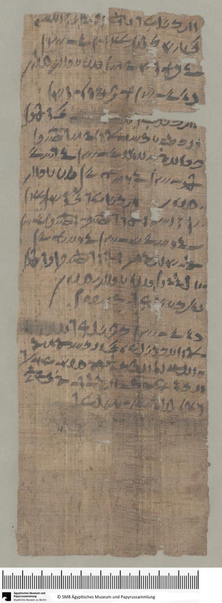 Demotischer Papyrus, zwei Tempeleide