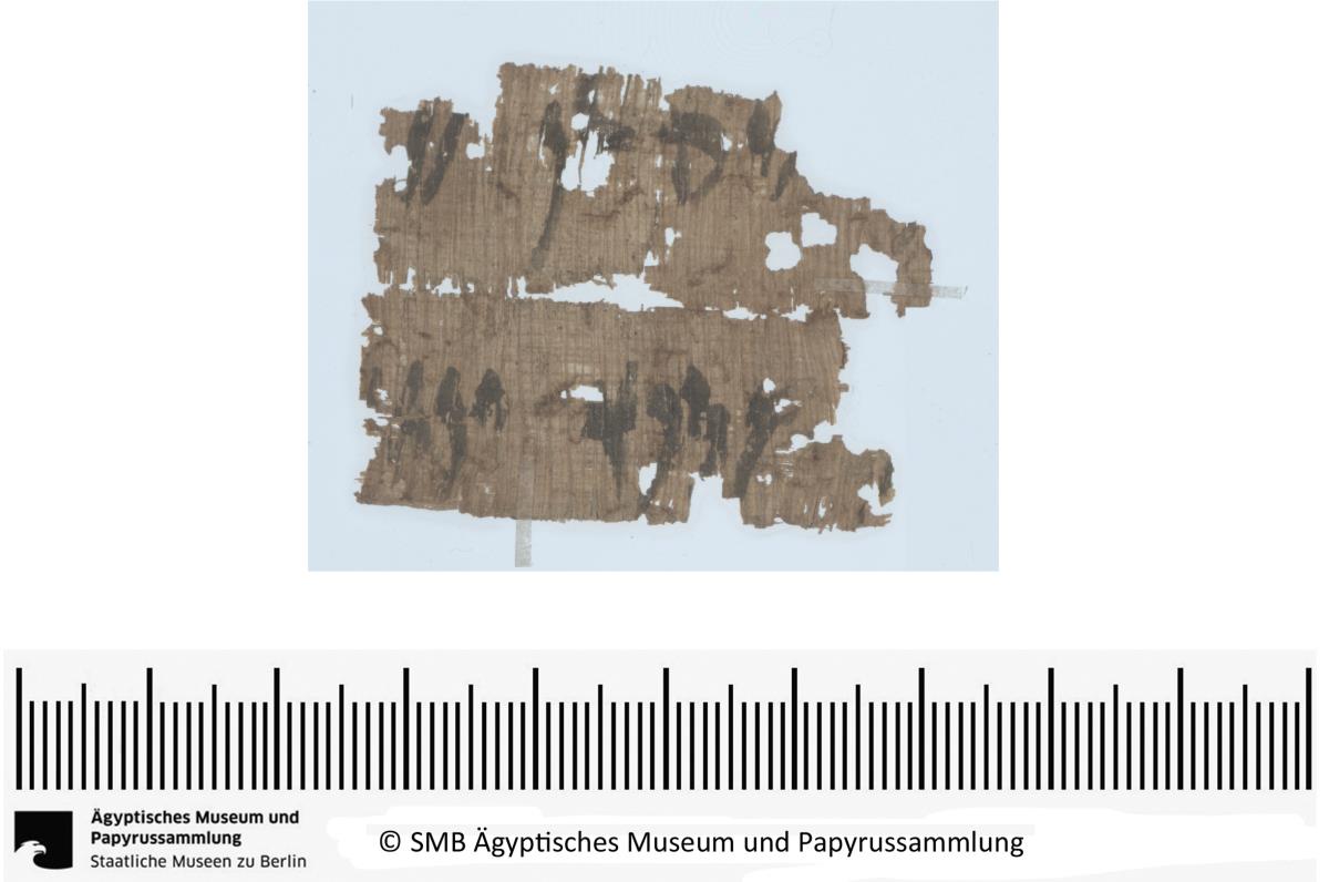Aramäischer Papyrus, aramäische Version der Behistun‚ Inschrift Dareios’ I., Fragment