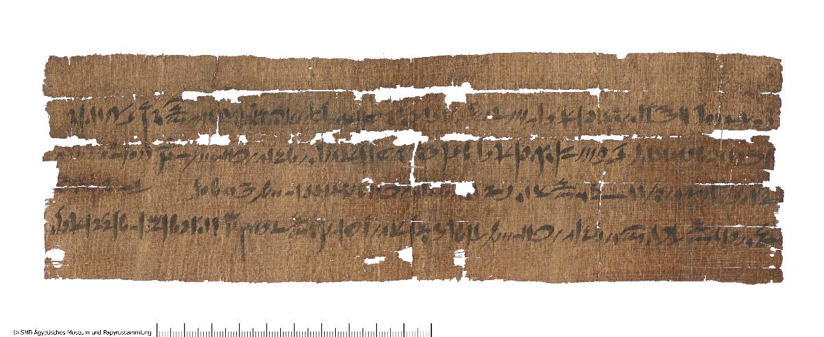 Demotischer Papyrus, Querformat-Brief an die Chnum-Priester in Elephantine