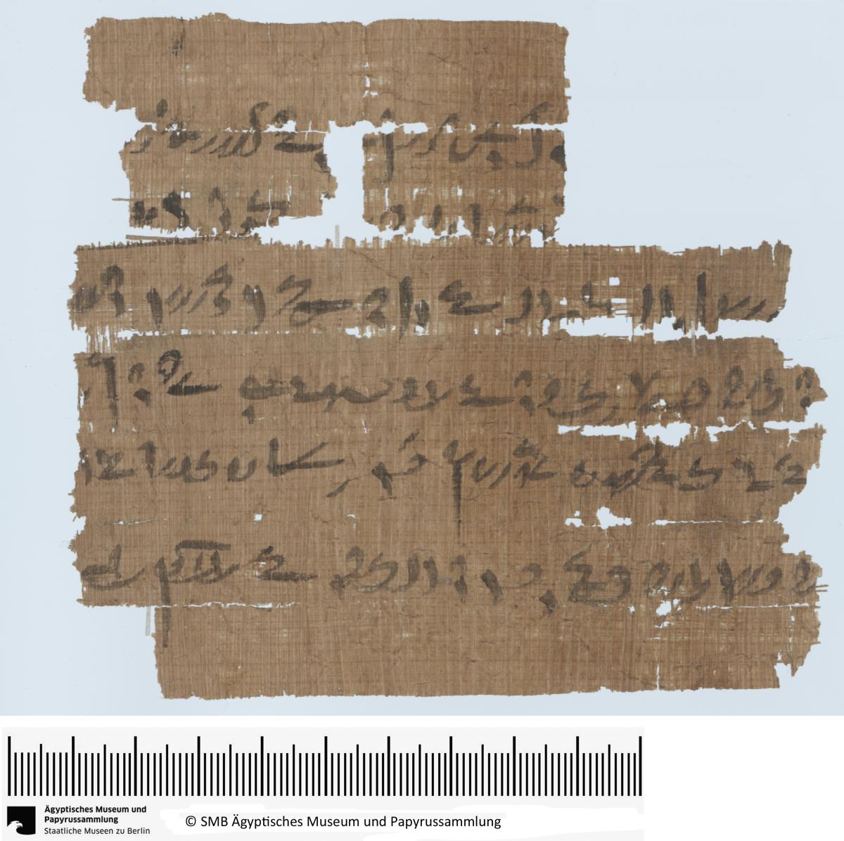 Demotischer Papyrus, Querformatbrief bzgl. Arbeit an einem Schiff