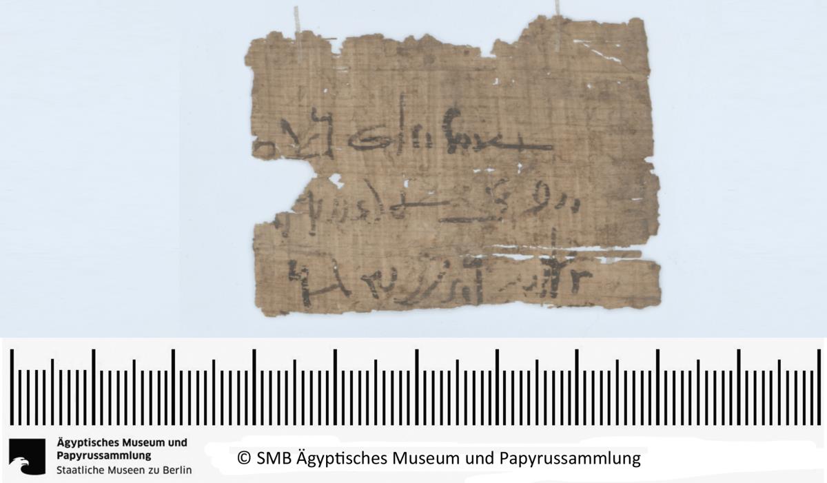 Demotischer Papyrus, Hochformatbrief