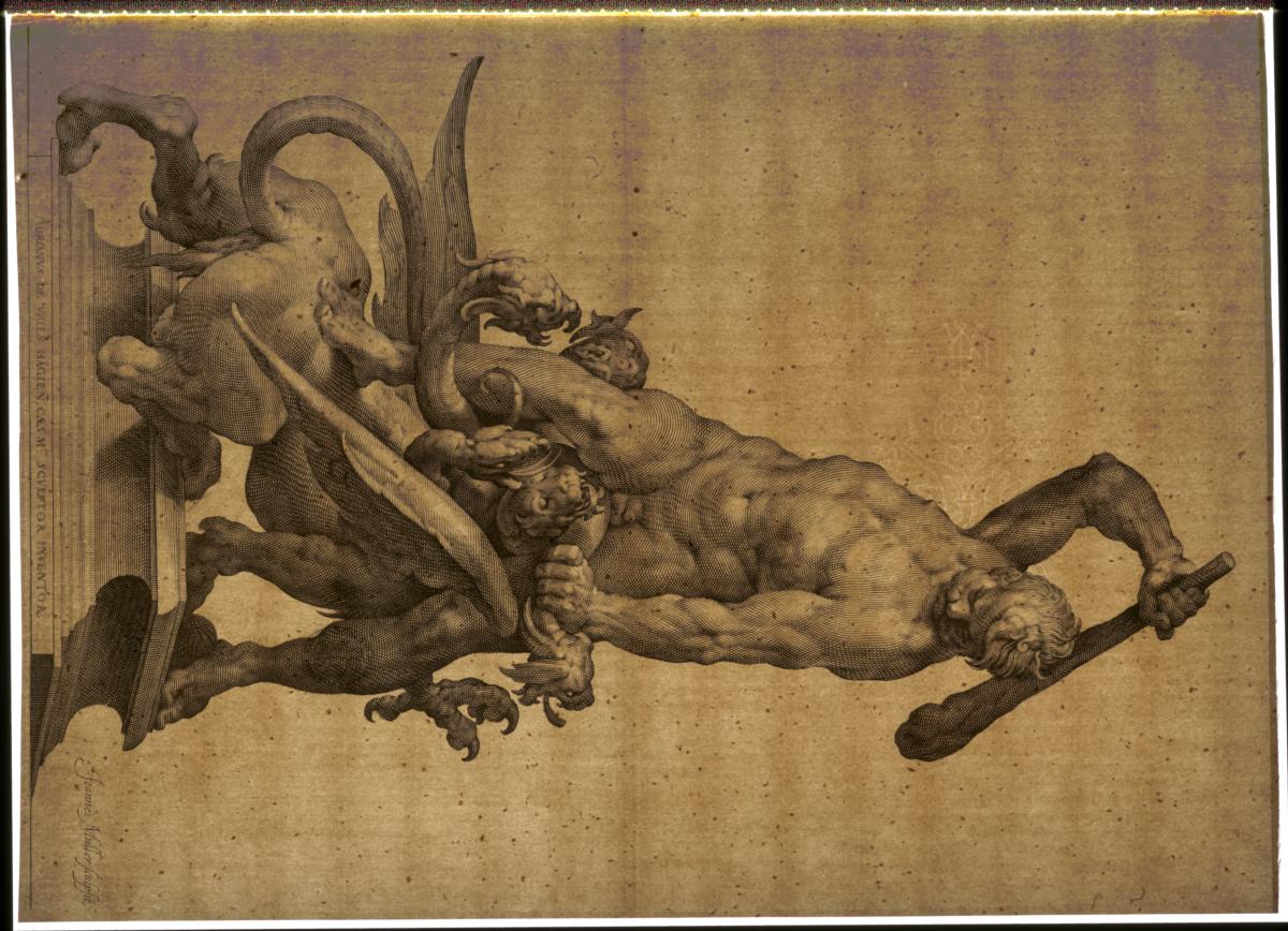 Herkules erschlägt die Hydra