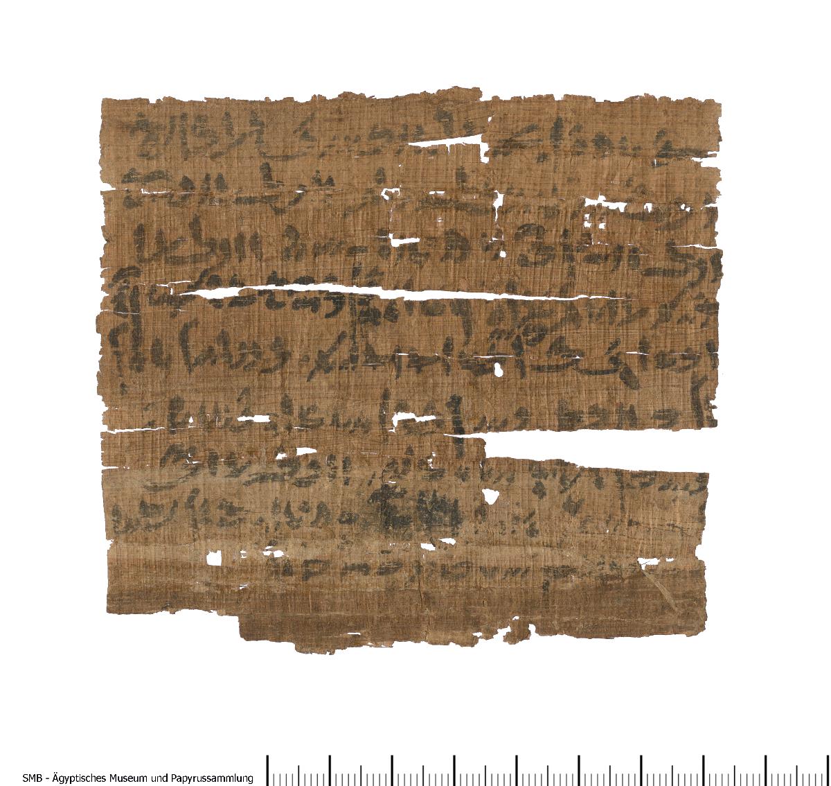 Demotischer Papyrus, Hochformatbrief, Espmethis an den Gottesvater Pchorchonsis