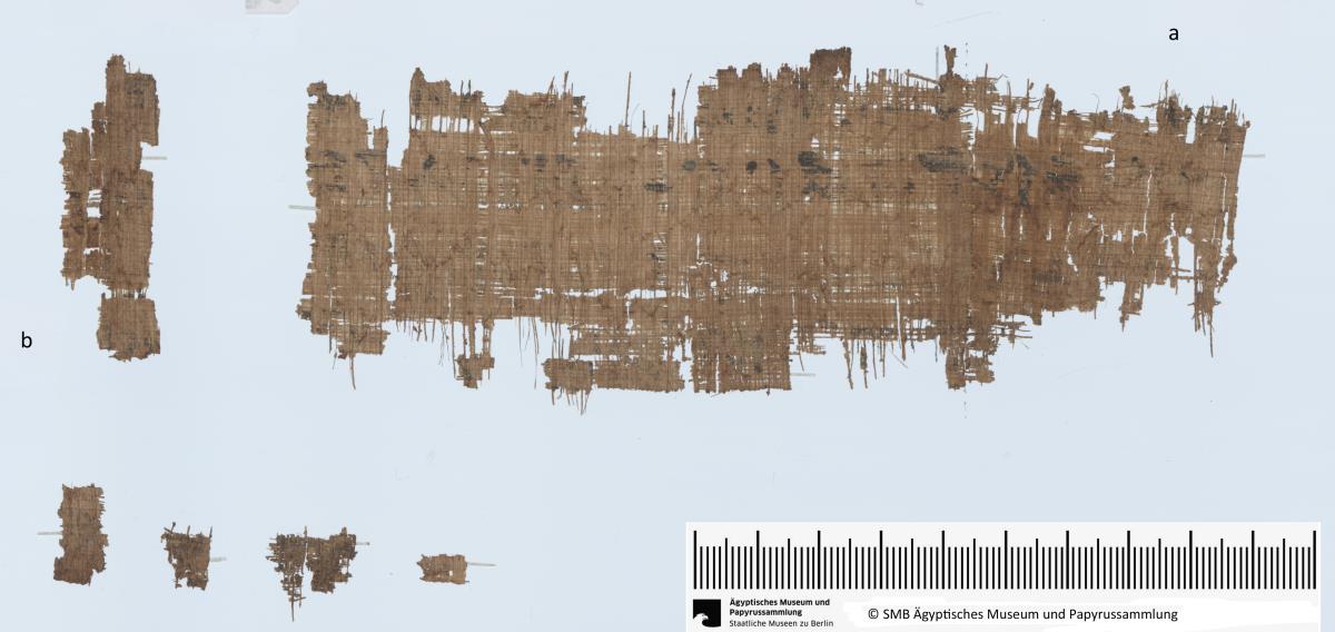 Hieratische Papyrusfragmente, Amulettpapyrus (?)