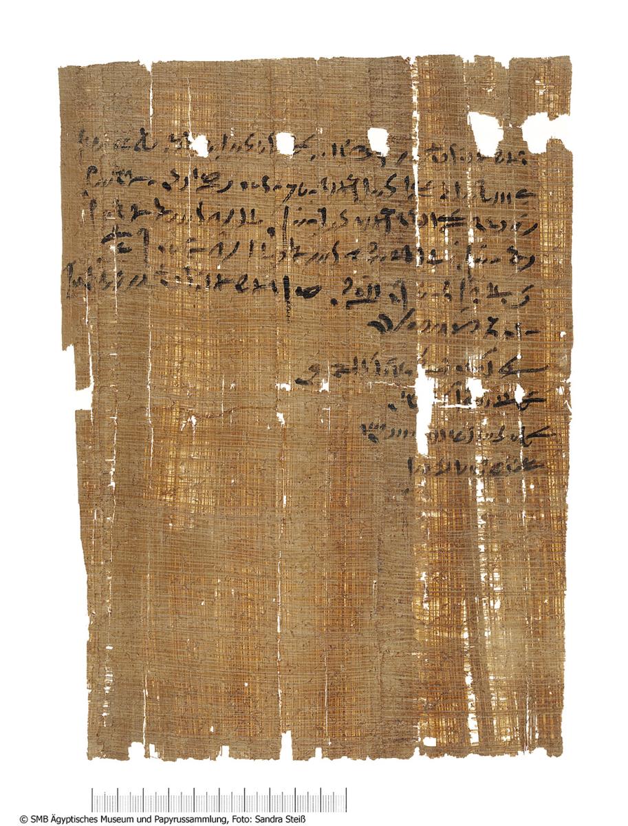 Demotischer Papyrus mit einer Zahlungsquittung