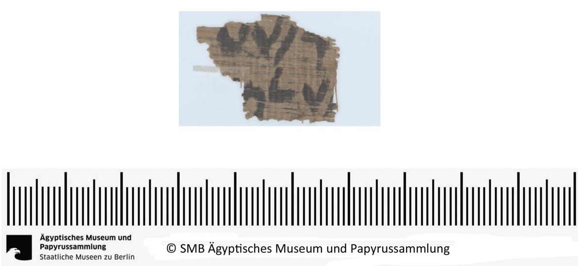 Aramäischer Papyrus, aramäische Version der Behistun‚ Inschrift Dareios’ I., Fragment