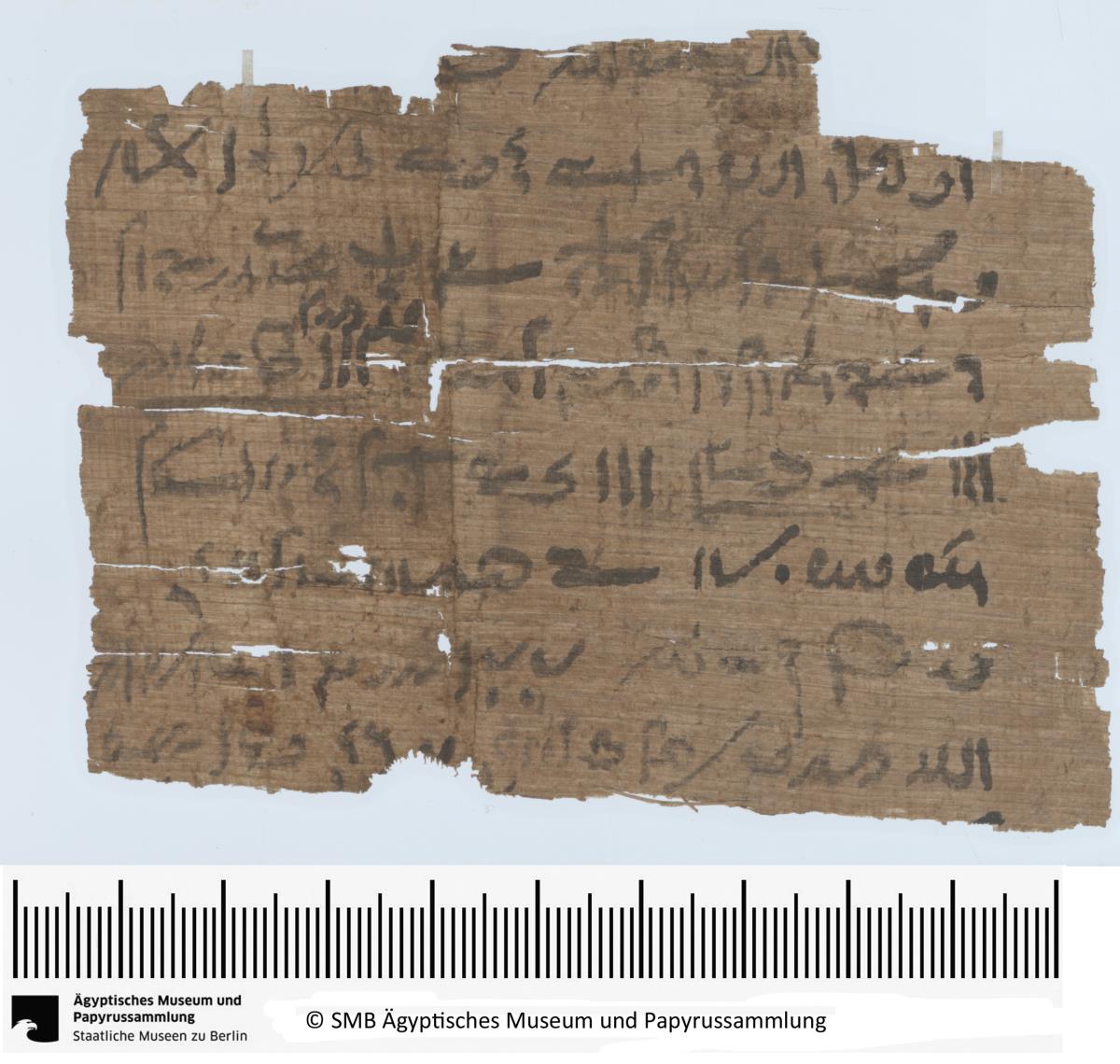 Demotischer Papyrus, Hochformatbrief