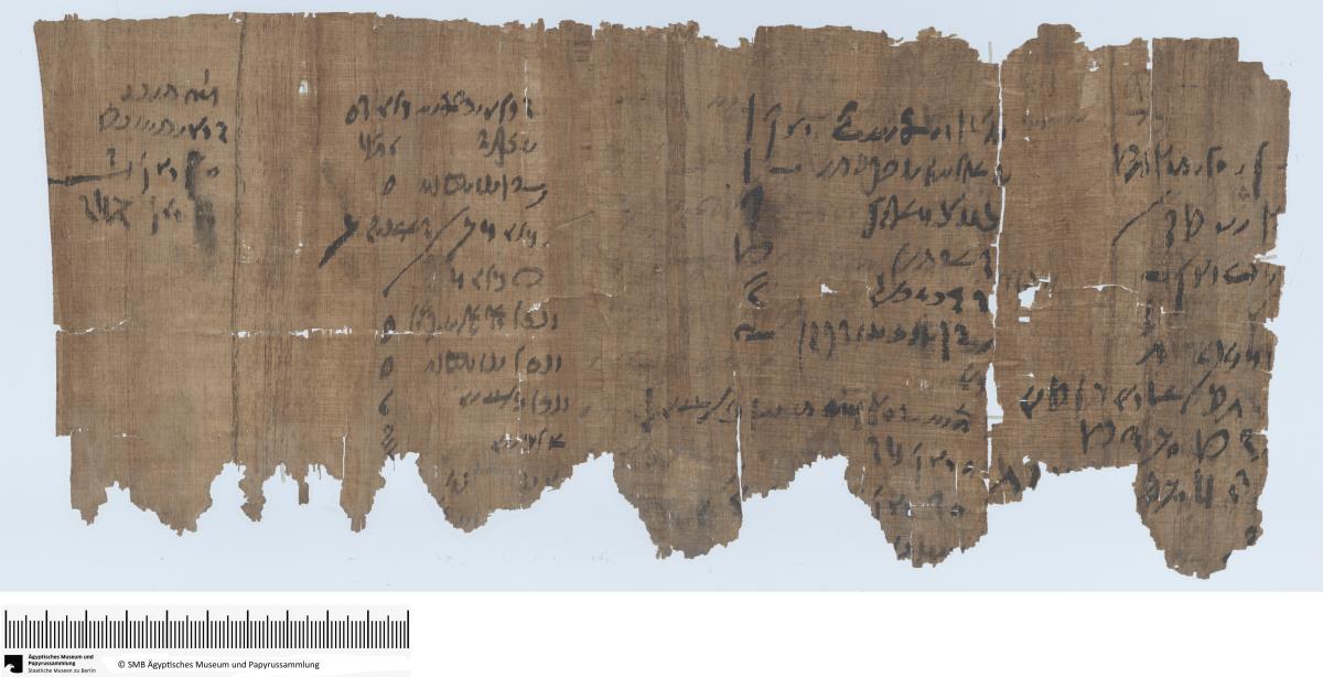Demotischer Papyrus, Abrechnung
