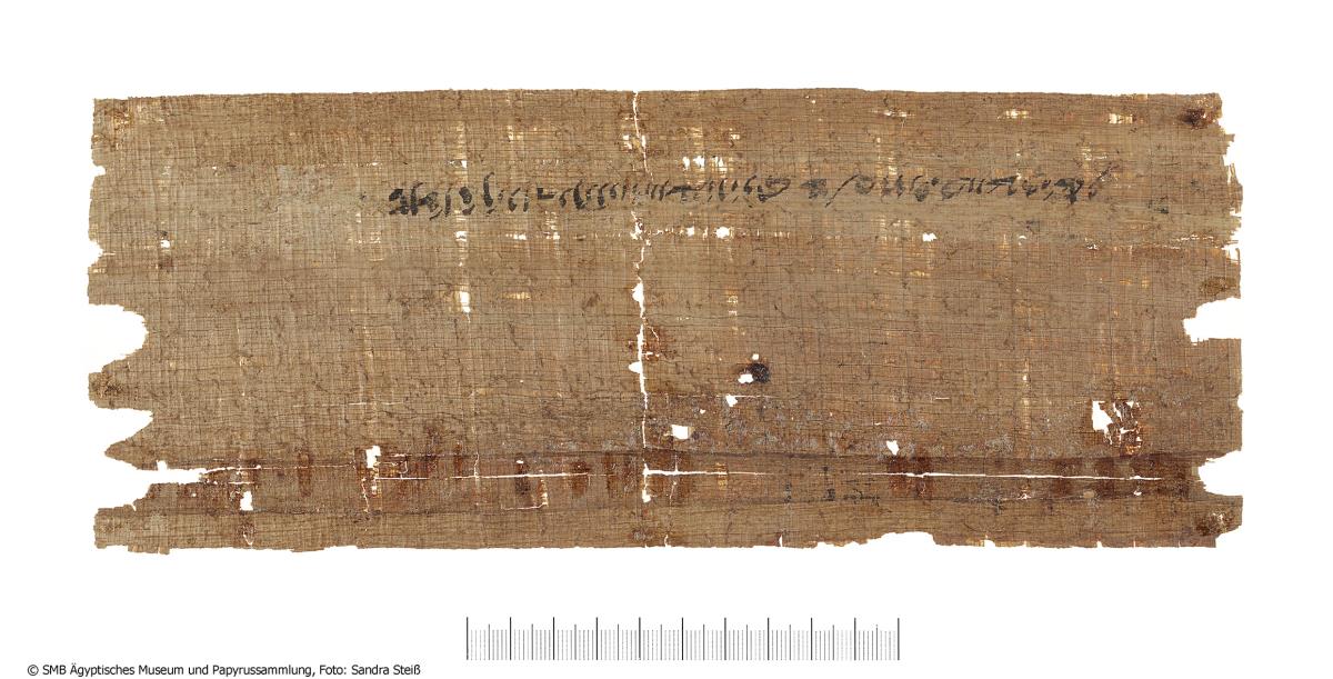 Demotischer Papyrus, Querformat-Brief der Chnumpriester von Elephantine an den Satrapen Pherendates über Absetzung des Lesonis-Priesters (Pherendates-Korrespondenz)