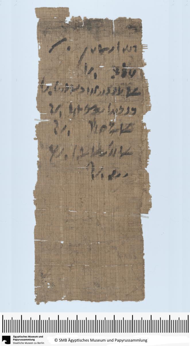 Demotischer Papyrus, Abrechnung in Listenform