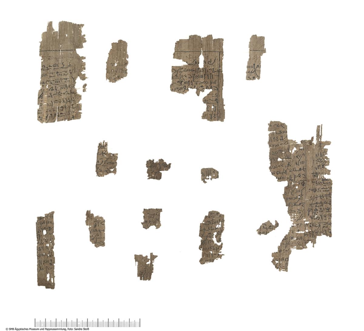 Hieratischer Papyrus mit einer Version vom "Buch vom Tempel"
