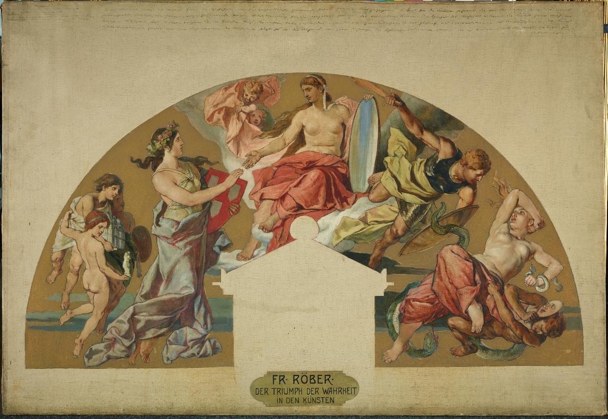 Triumph der Wahrheit. Entwurf für ein Mosaik der Düsseldorfer Kunsthalle