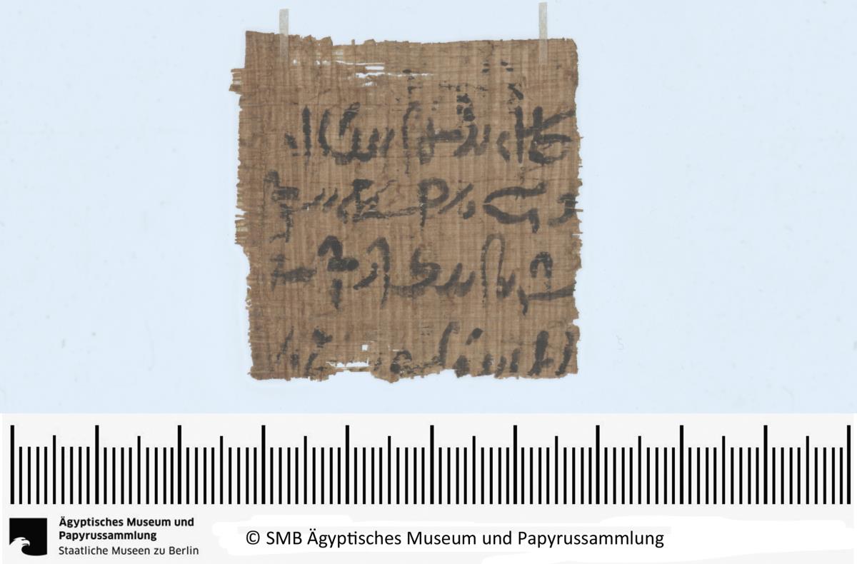 Demotischer Papyrus, Hochformatbrief (Korrespondenz Harnofer, Sohn des Haryotes)
