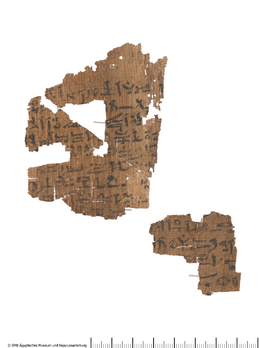 Hieratischer Papyrus, medizinisch, Rezepte zur Augenbehandlung (eventuell P 23073 und P 23074 zusammen)