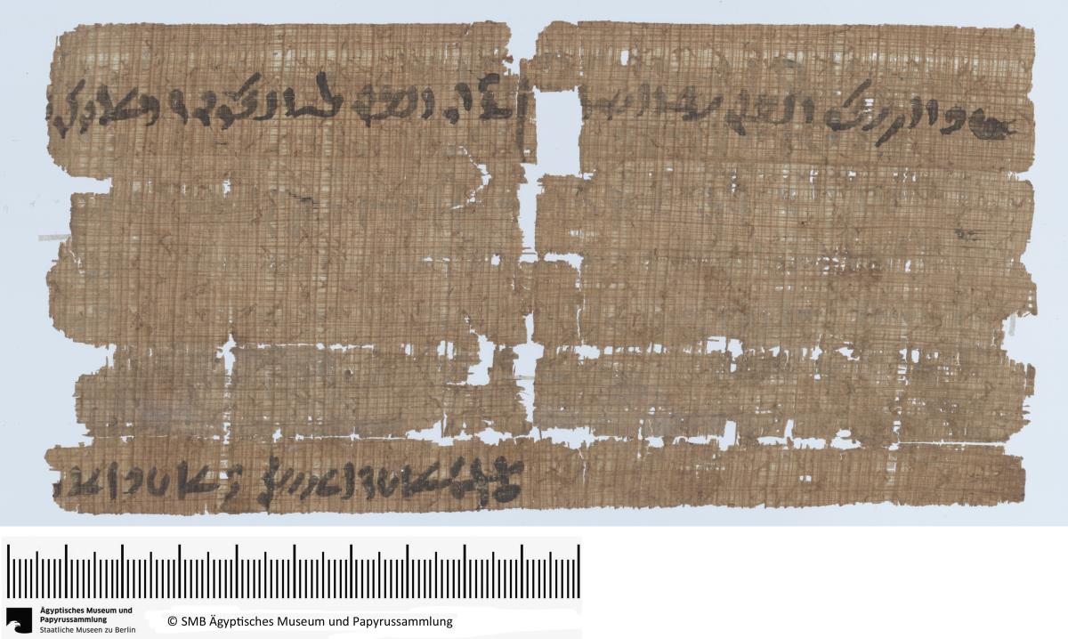 Demotischer Papyrus, Querformatbrief (Korrespondenz Espnebonchis, Sohn des Espneti-hetnetjer), Anweisung zur Verteilung von Broten unter den Priestern