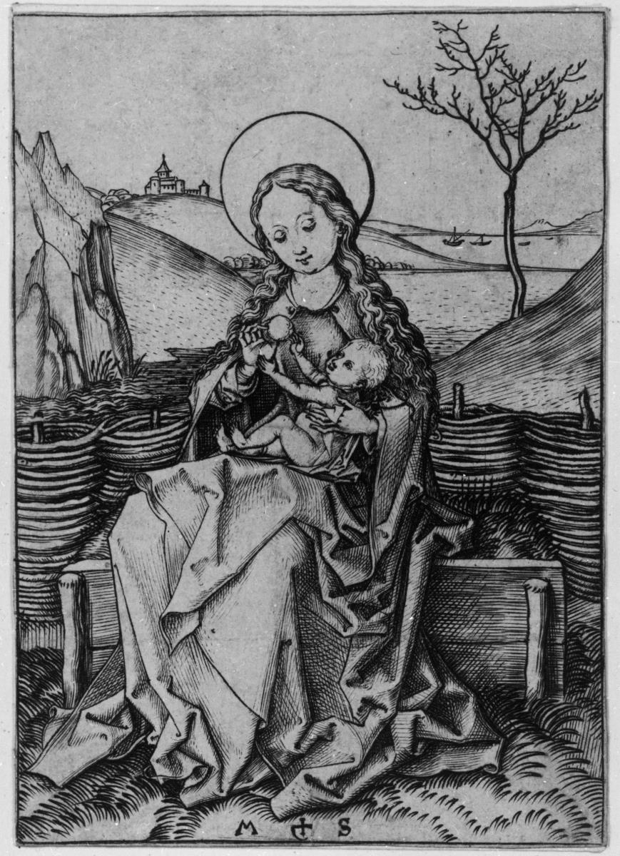 Madonna auf der Rasenbank