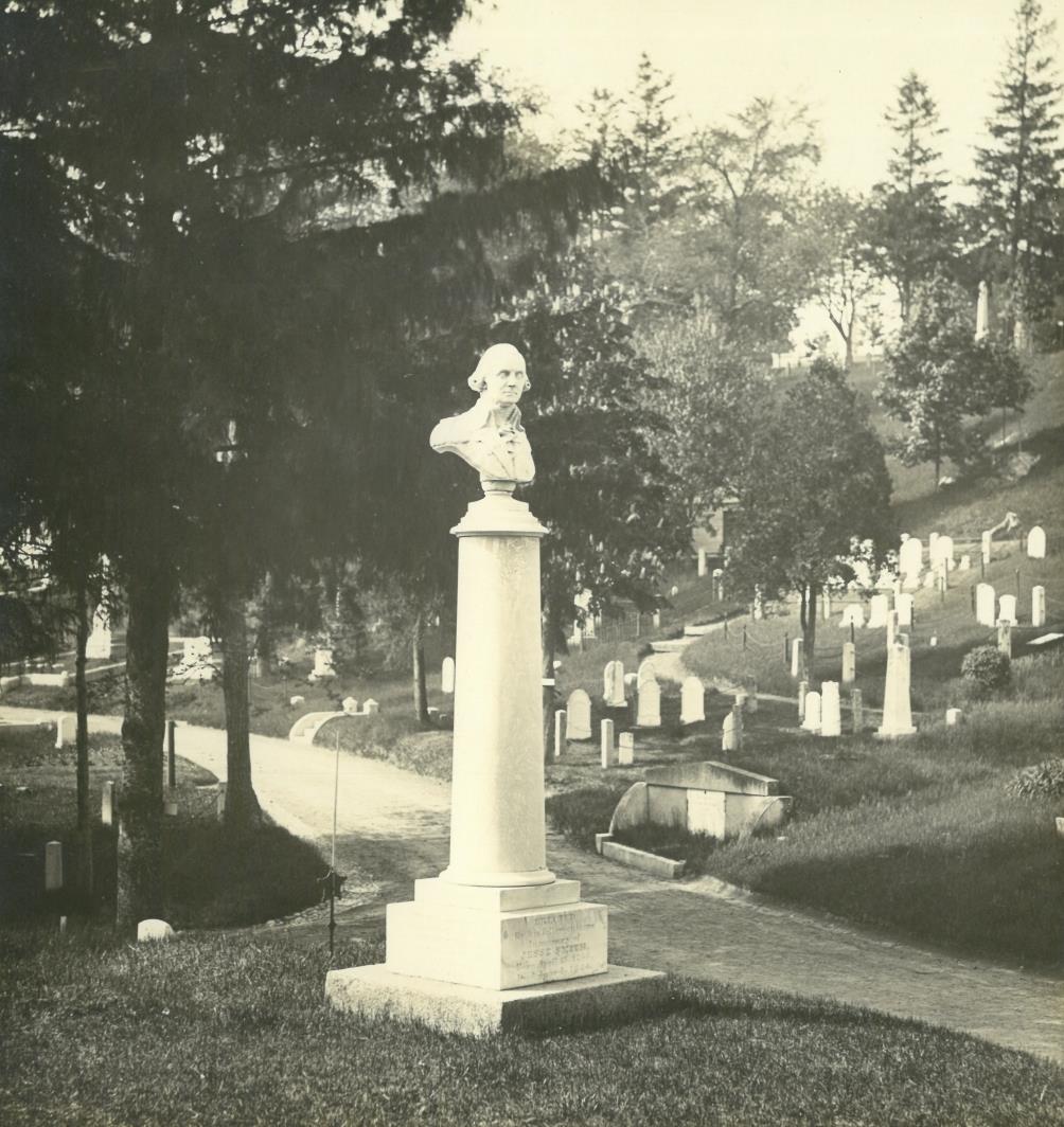 Salem, Friedhof, Büste auf Postament